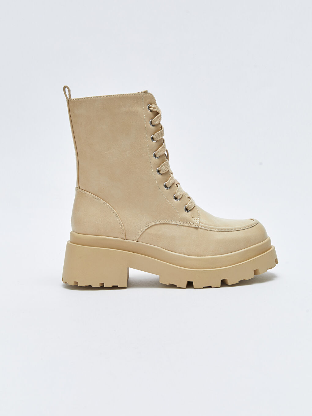 Bottes de Neige en Similicuir à Lacets et Fermeture Éclair pour Femmes-1