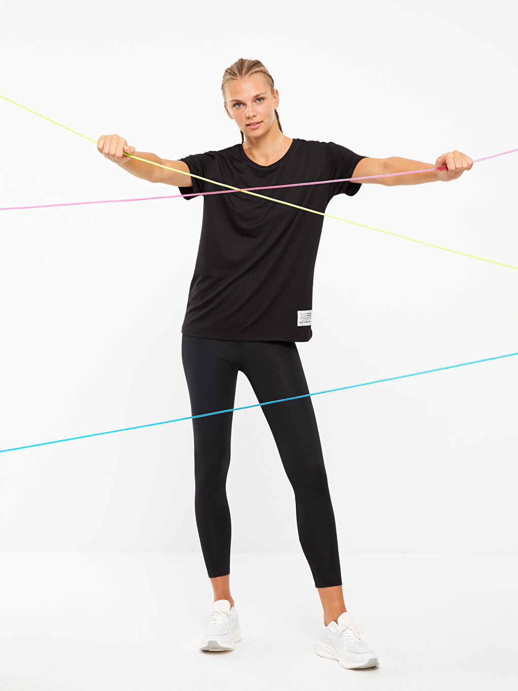 Women's Elasticated Waist Plain Leggings