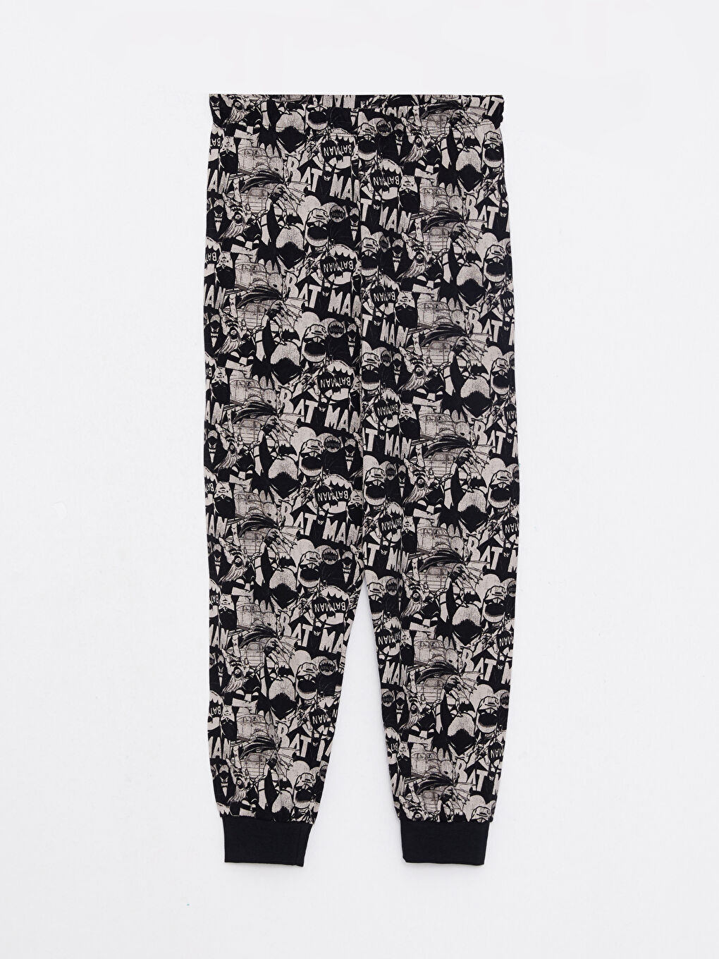 طقم بيجامة كم طويل مطبوع باتمان بياقة دائرية للأولاد-2