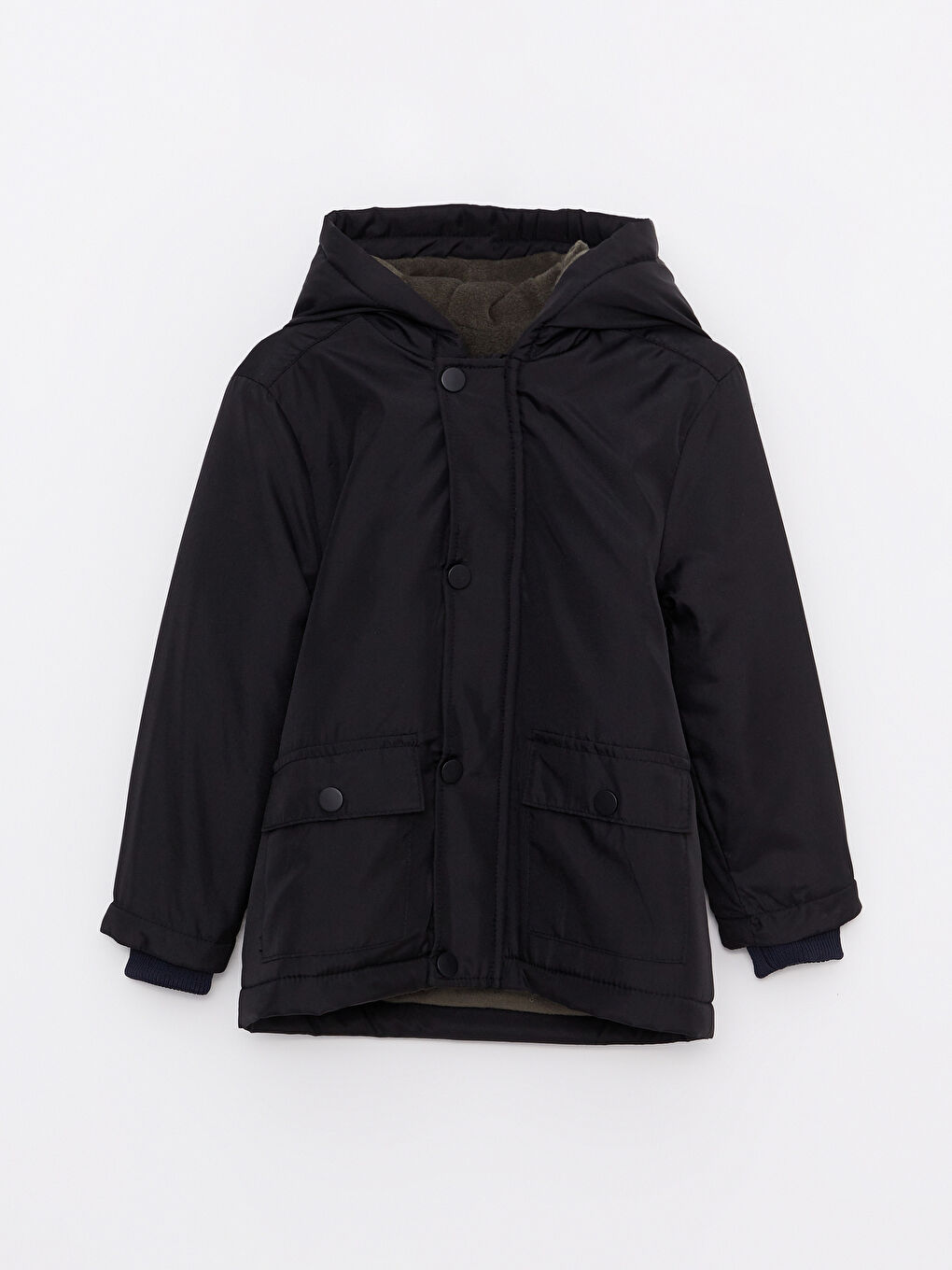 Hooded Long Sleeve Basic Baby Boy Coat