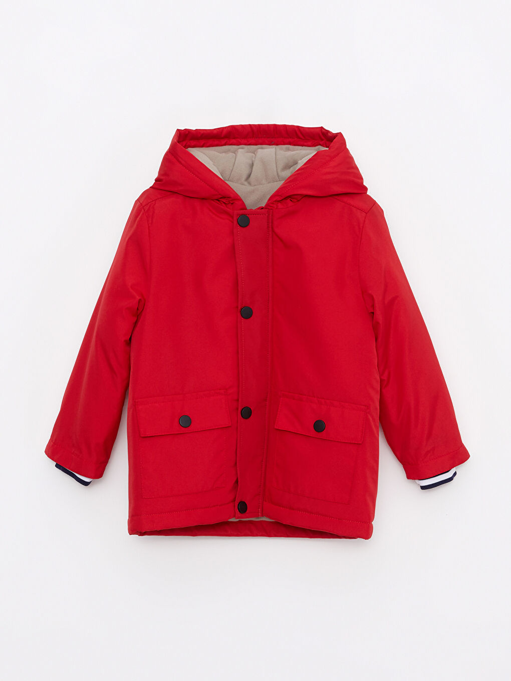 Hooded Long Sleeve Basic Baby Boy Coat