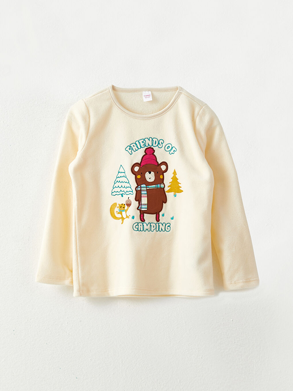 LCW Kids Crew Neck Embroidered Long Sleeve Polar Boys' Pyjama Set -W2AT38Z4-FRQ