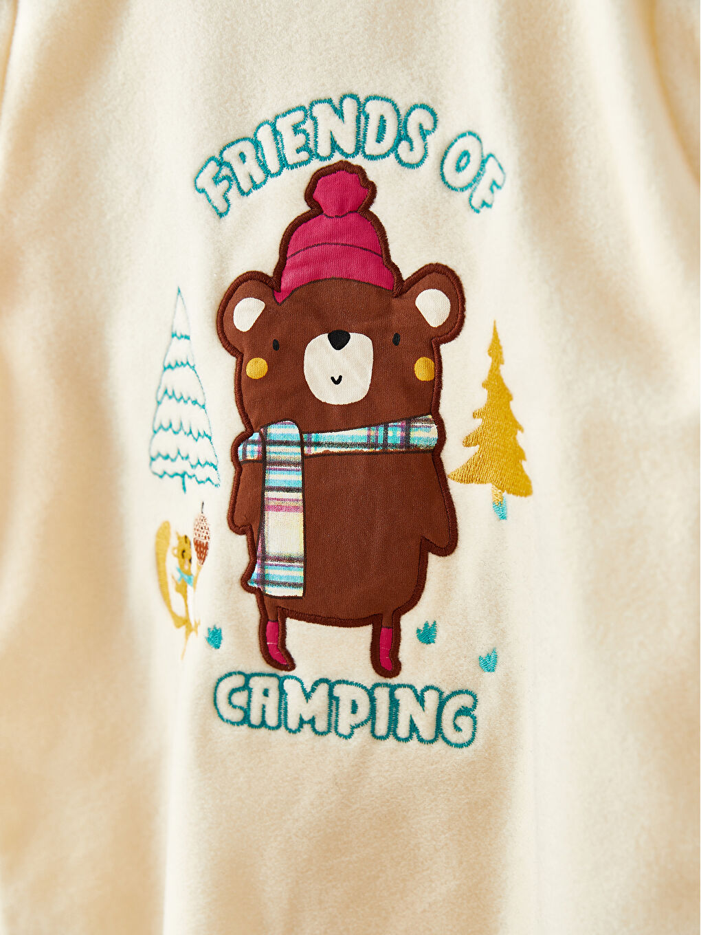 LCW Kids Crew Neck Embroidered Long Sleeve Polar Boys' Pyjama Set -W2AT38Z4-FRQ