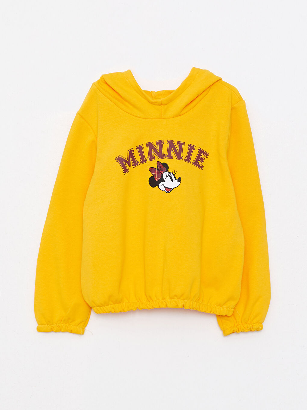 LCW Kids Turuncu Kapüşonlu Minnie Mouse Baskılı Uzun Kollu Kız Çocuk Sweatshirt - 4