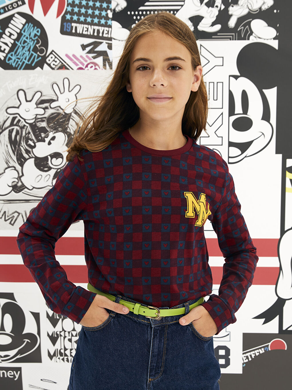 LCW Kids Karışık Baskılı Bisiklet Yaka Mickey Mouse Baskılı Uzun Kollu Kız Çocuk Sweatshirt - 2