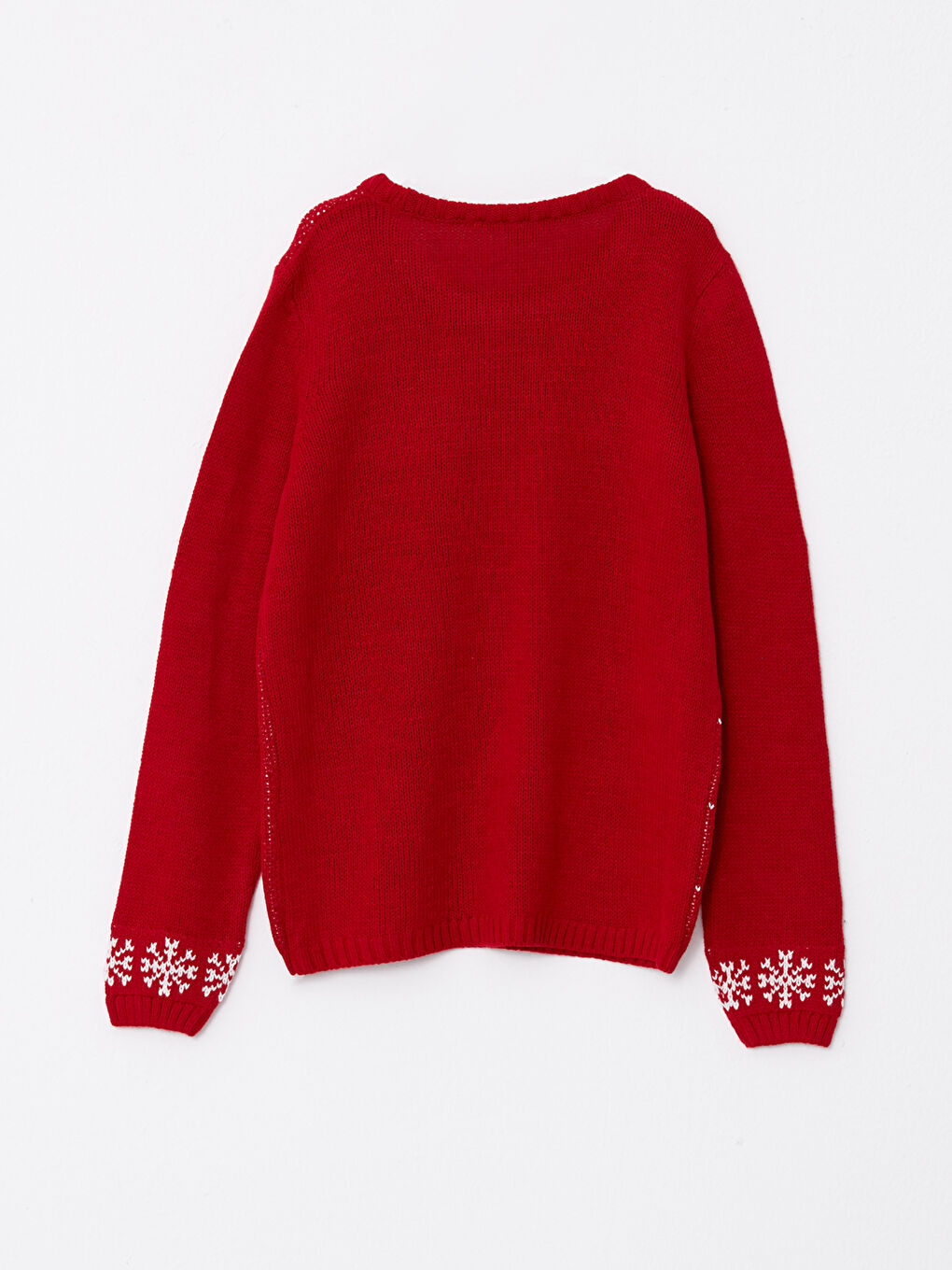 Crew Neck Christmas Themed Long Sleeve Girls' Knitwear Sweater-1