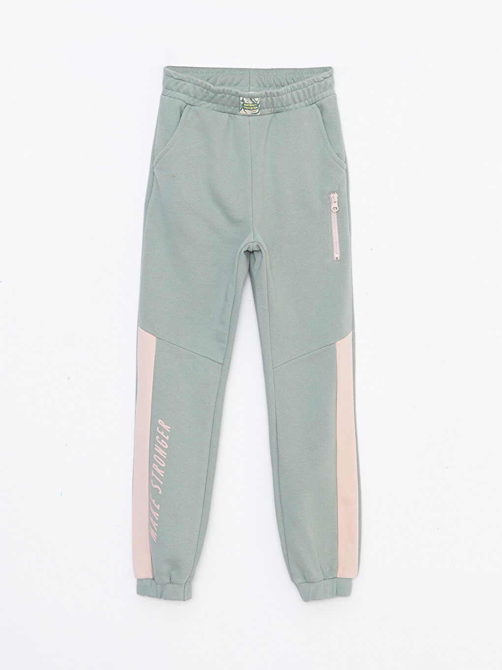 LCW Kids Elastic Waist Printed Girl Jogger Sweatpants -W2AT92Z4-GBN
