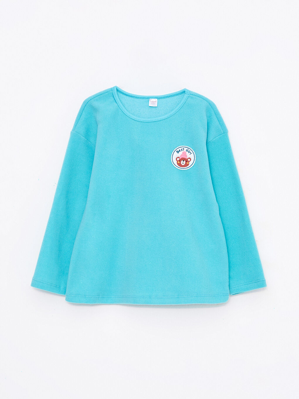 LCW Kids Crew Neck Printed Long Sleeve Girls' Pyjama Set -W2AT96Z4-FKF