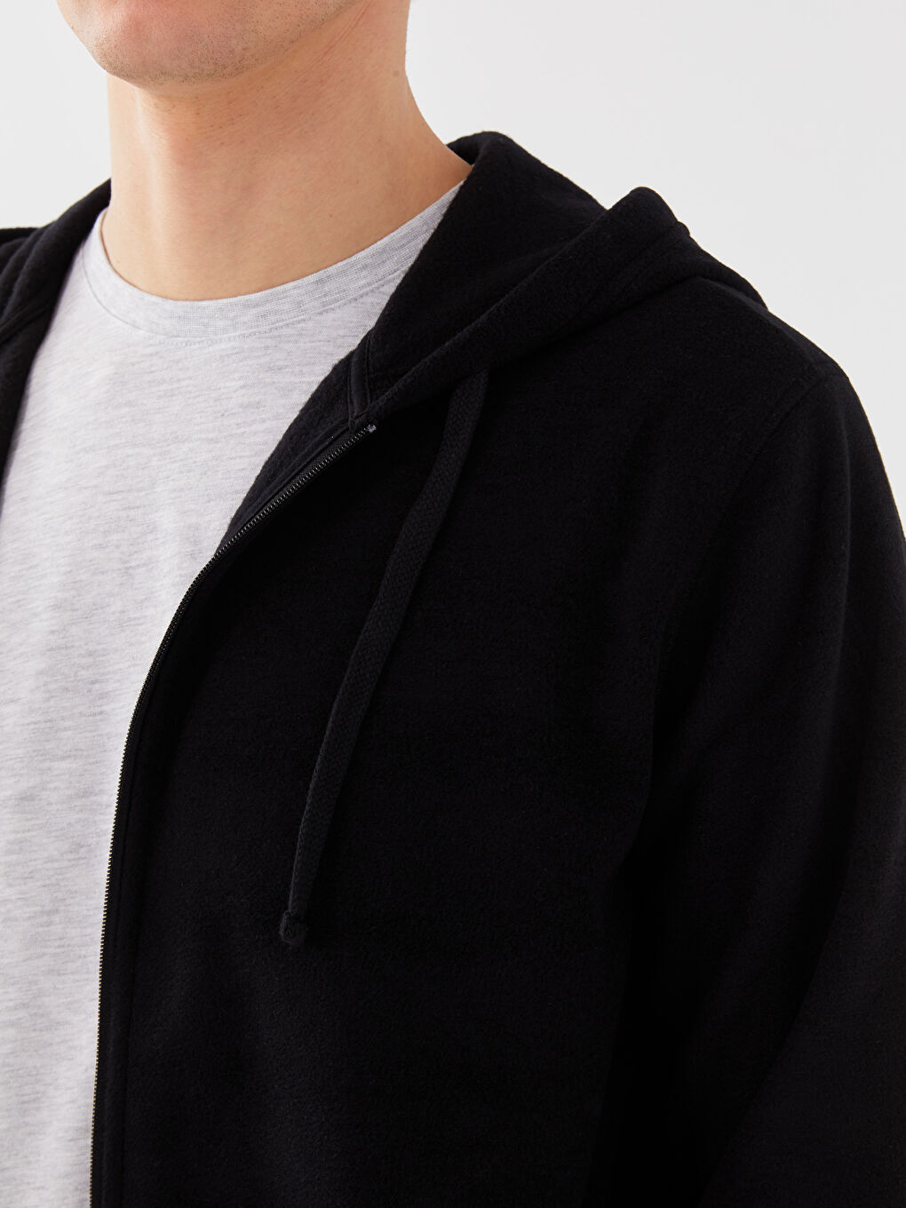 Relaxed Fit Hooded Long Sleeve Men's Sports Cardigan-5