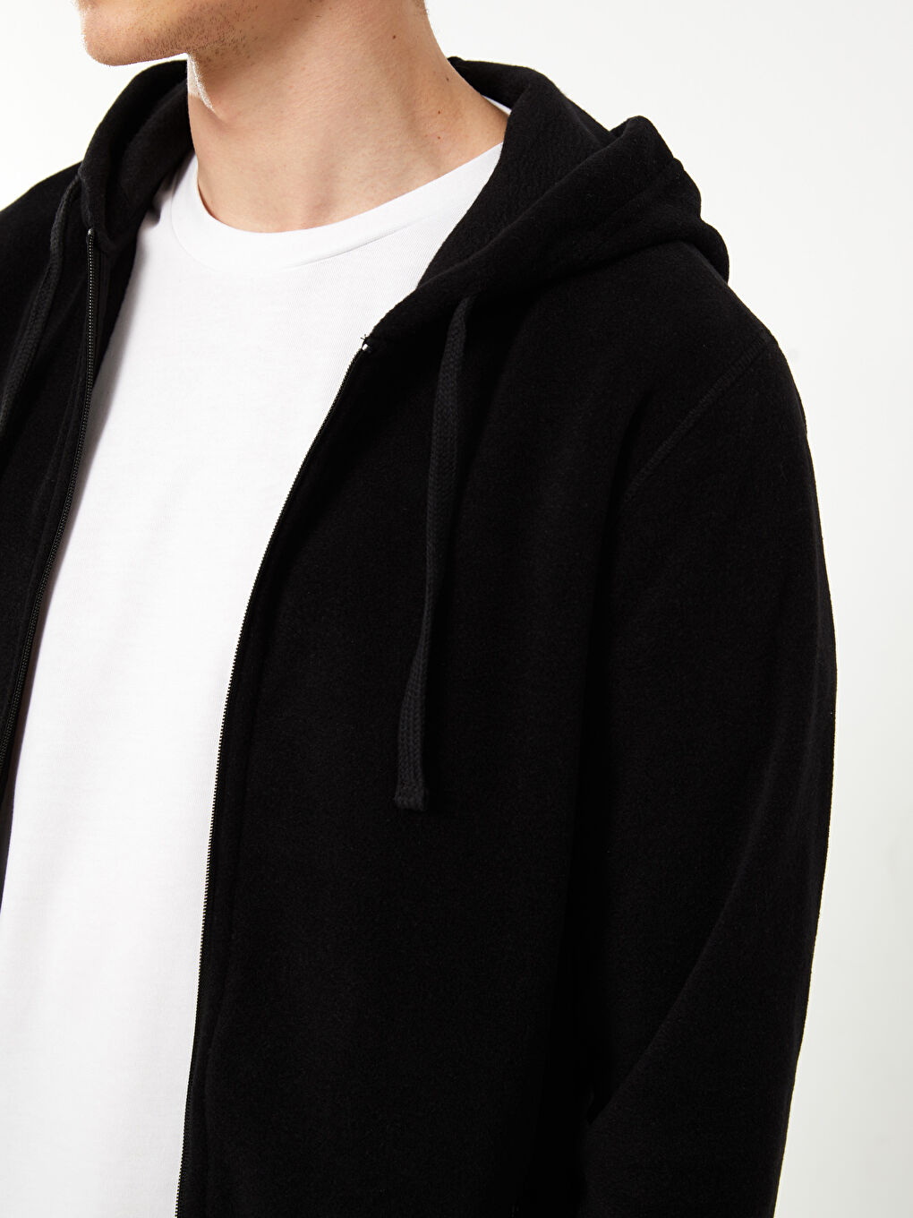 Relaxed Fit Hooded Long Sleeve Men's Sports Cardigan-4