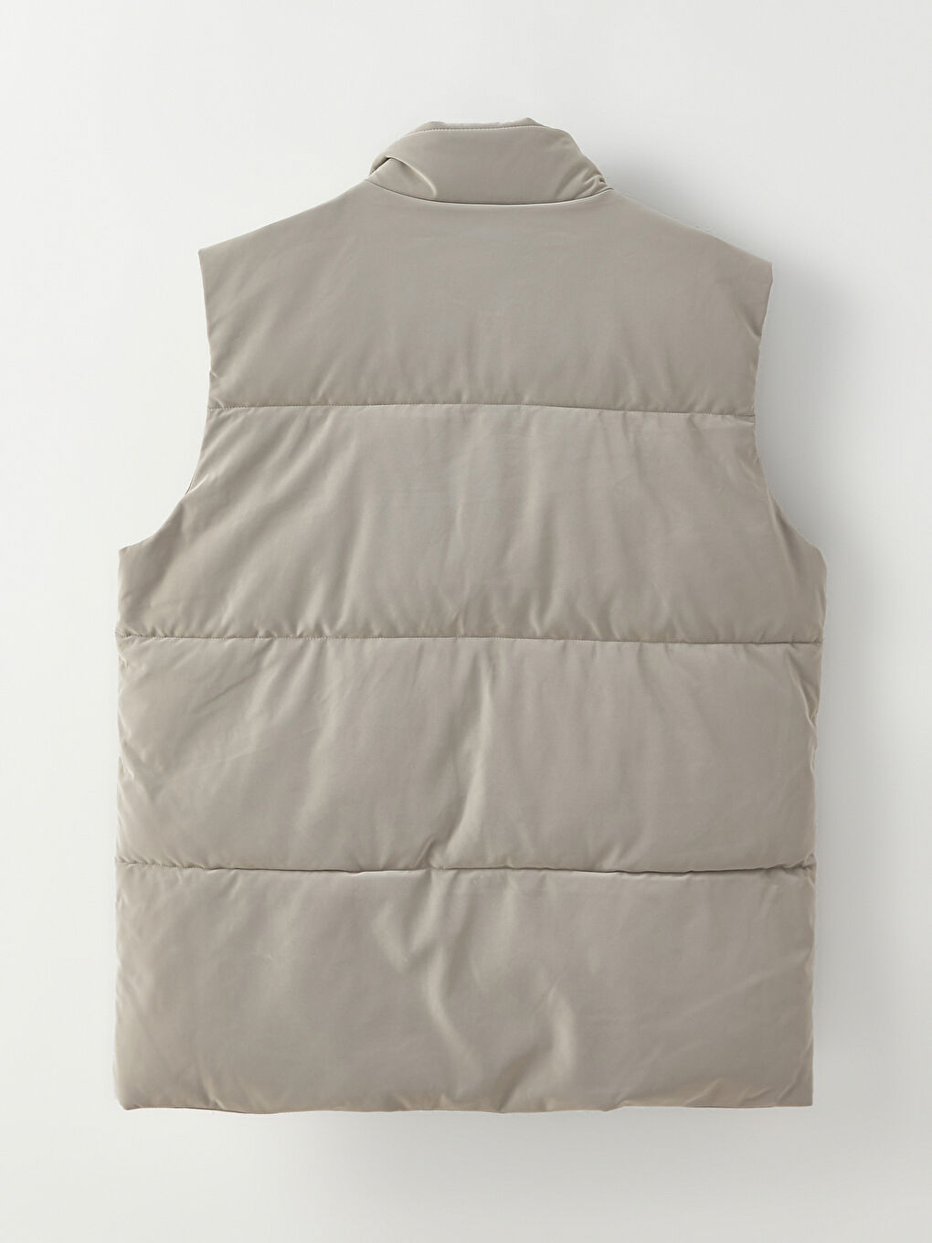 Gri Standart Kalıp Dik Yaka Erkek Yelek-11