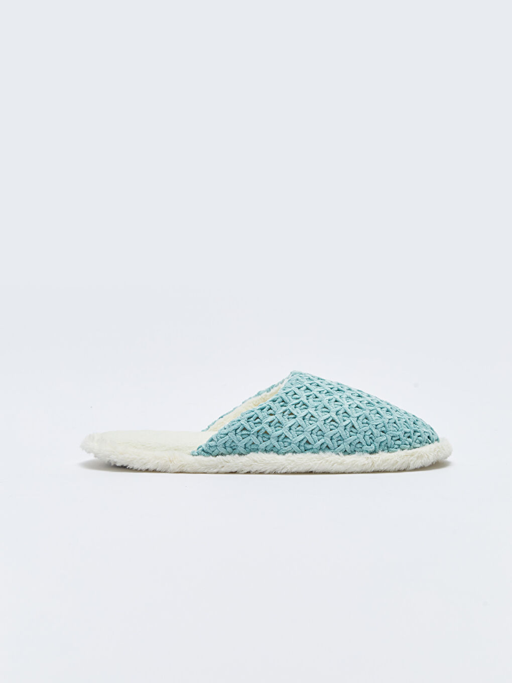 Yeşil Kendinden Desenli Kadın Ev Terliği-1