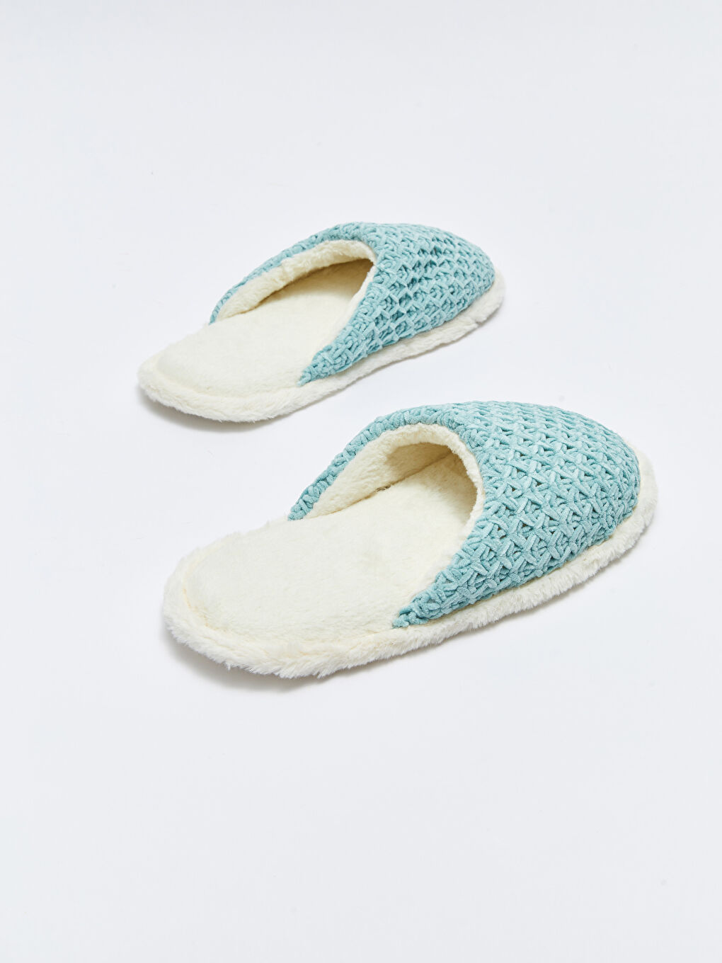 Yeşil Kendinden Desenli Kadın Ev Terliği-4