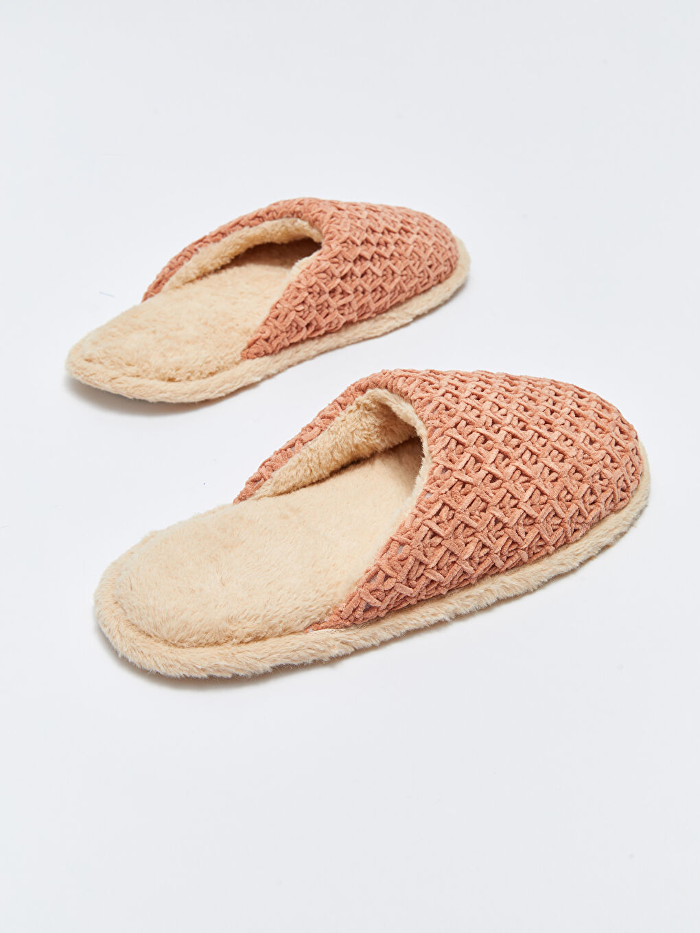 Pembe Kendinden Desenli Kadın Ev Terliği-4