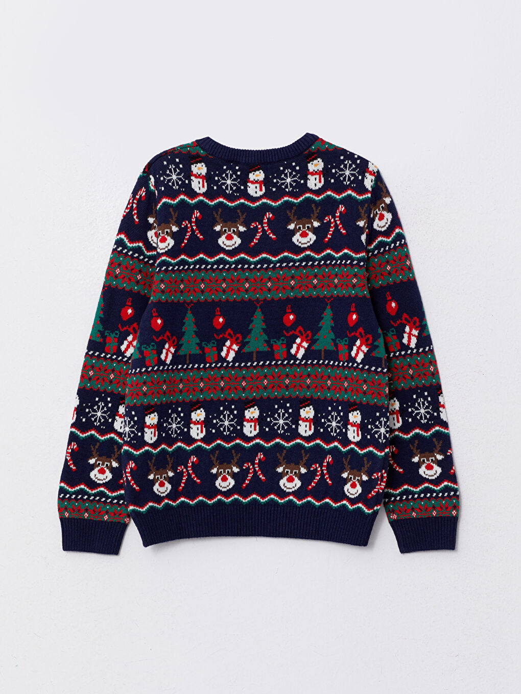 LCW Kids Rundhalsausschnitt Weihnachtsmotiv Langarm Jungen Strickpullover -W2AU33Z4-HFH