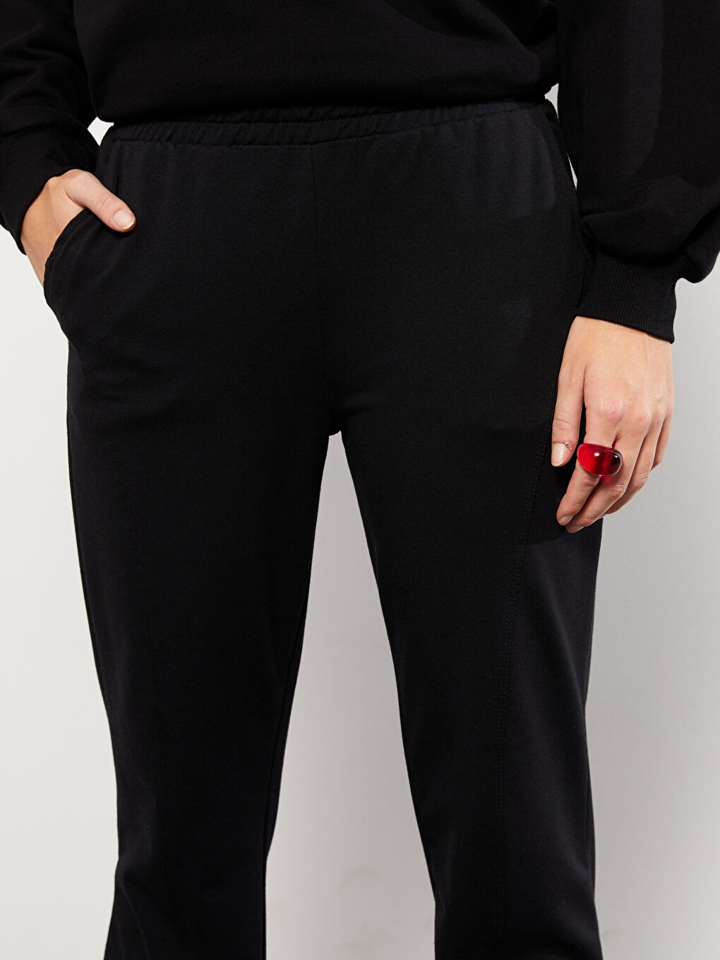 XSIDE Kadın Beli Lastikli Düz Jogger Eşofman Altı -W2AU38Z8-CVL