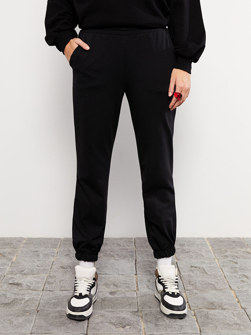 XSIDE Kadın Beli Lastikli Düz Jogger Eşofman Altı -W2AU38Z8-CVL