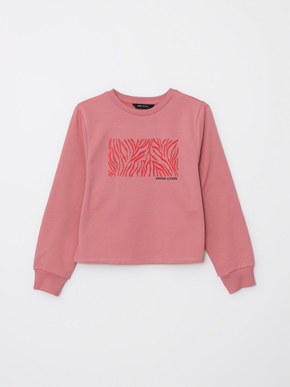 Hanorac cu Guler Rotund Imprimat cu Mânecă Lungă pentru Femei-5