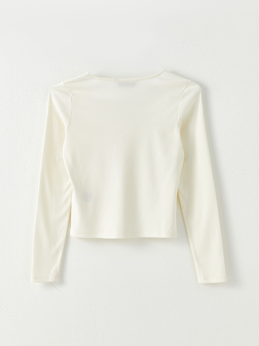 LCW Vision Square Collar Plain Long Sleeve Women's T-Shirt -W2AU64Z8-R9J
