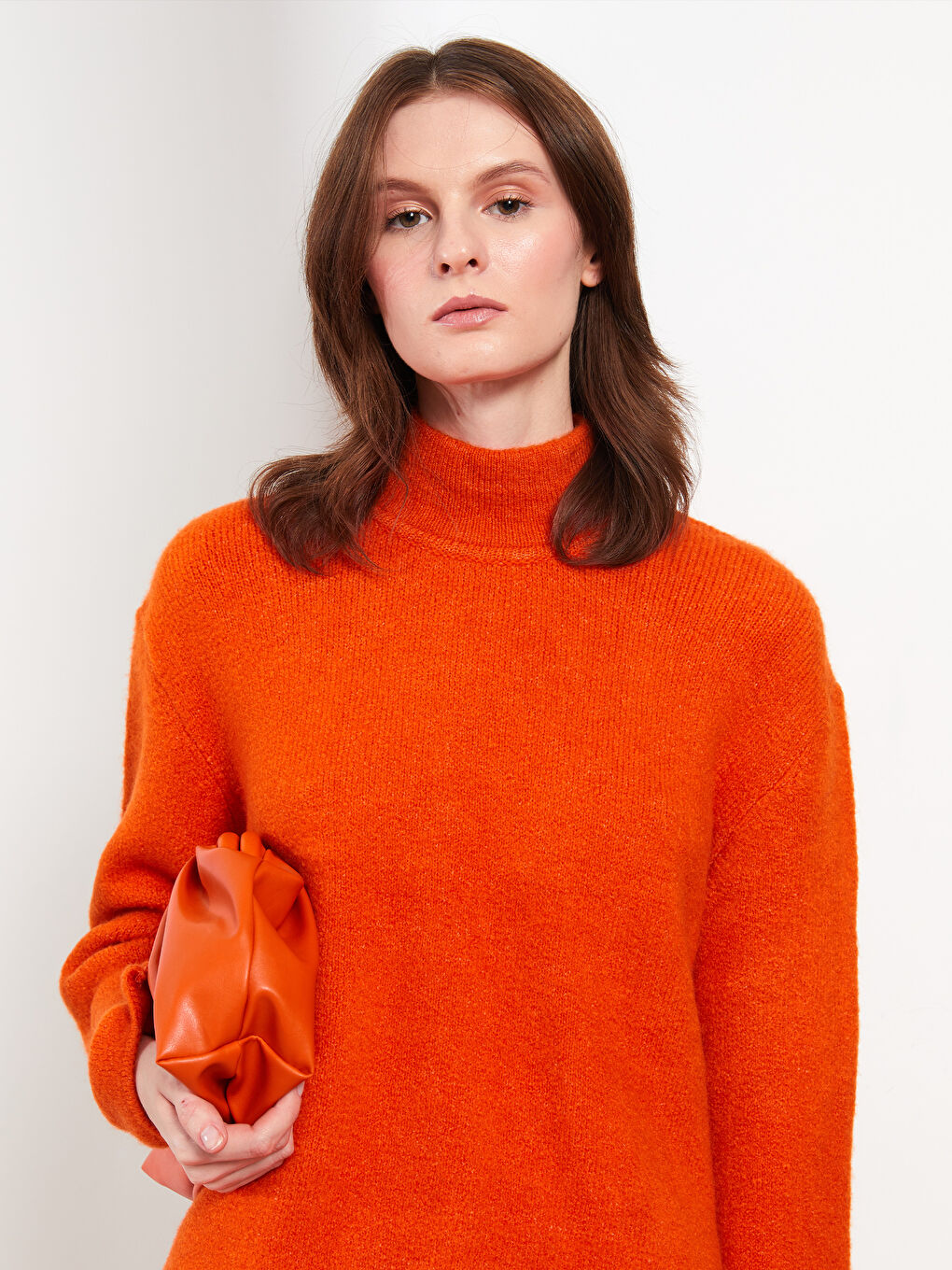 Half Turtleneck Women's Knitwear Sweater-3