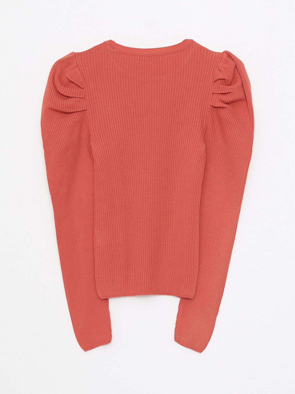 Crew Neck Plain Long Sleeve Women's Knitwear Sweater-6