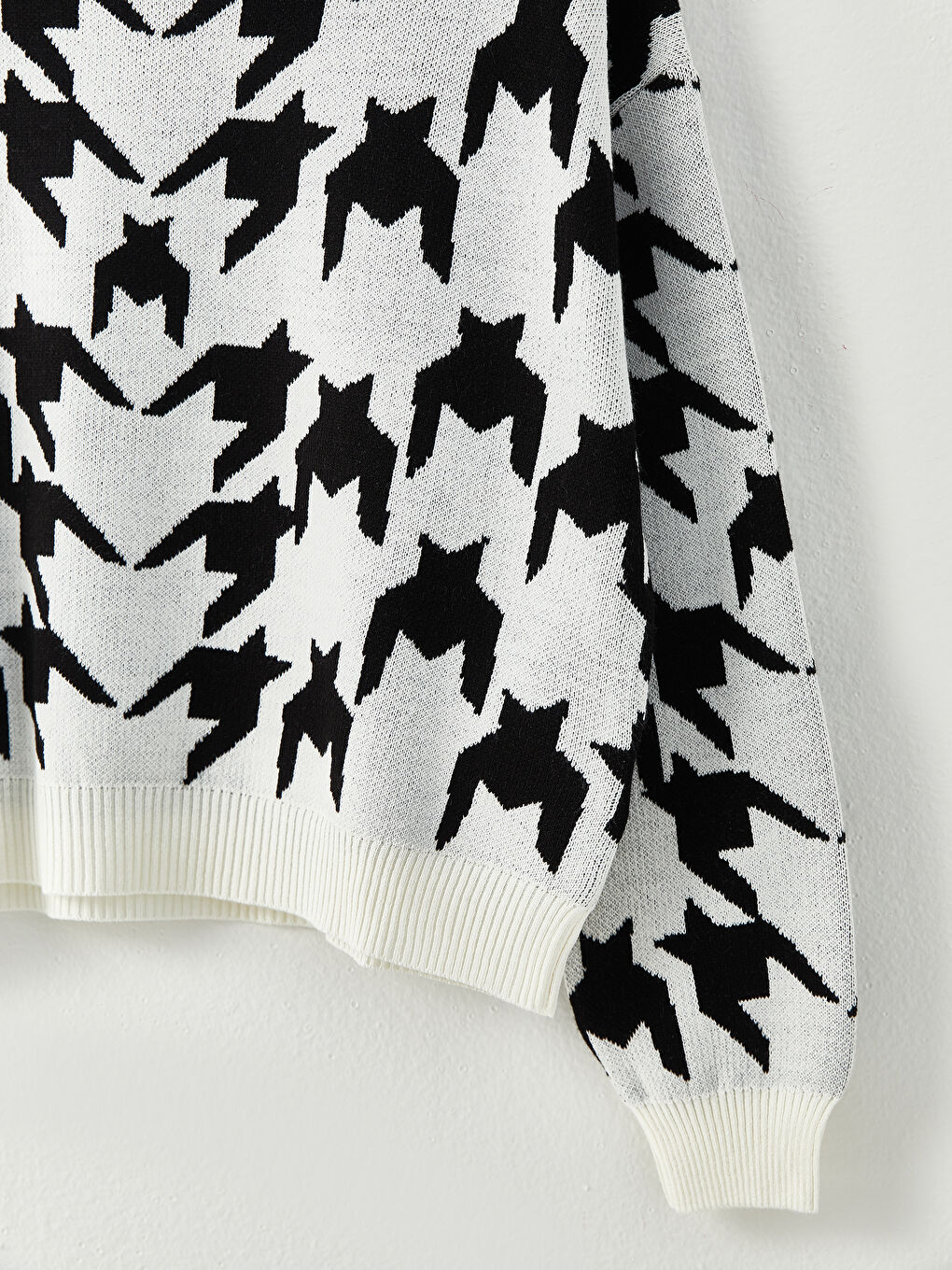 Crew Neck Sweater Patterned Long Sleeve Women's Knitwear Sweater-7