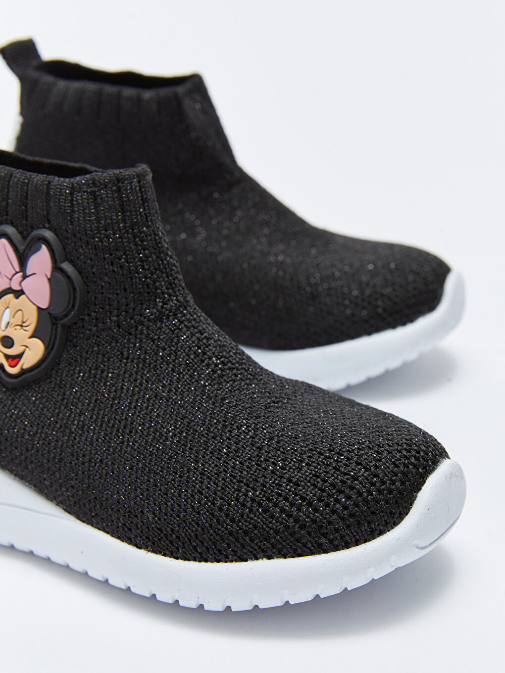 Siyah Minnie Mouse Lisanslı Çorap Model Kız Bebek Spor Ayakkabı-5