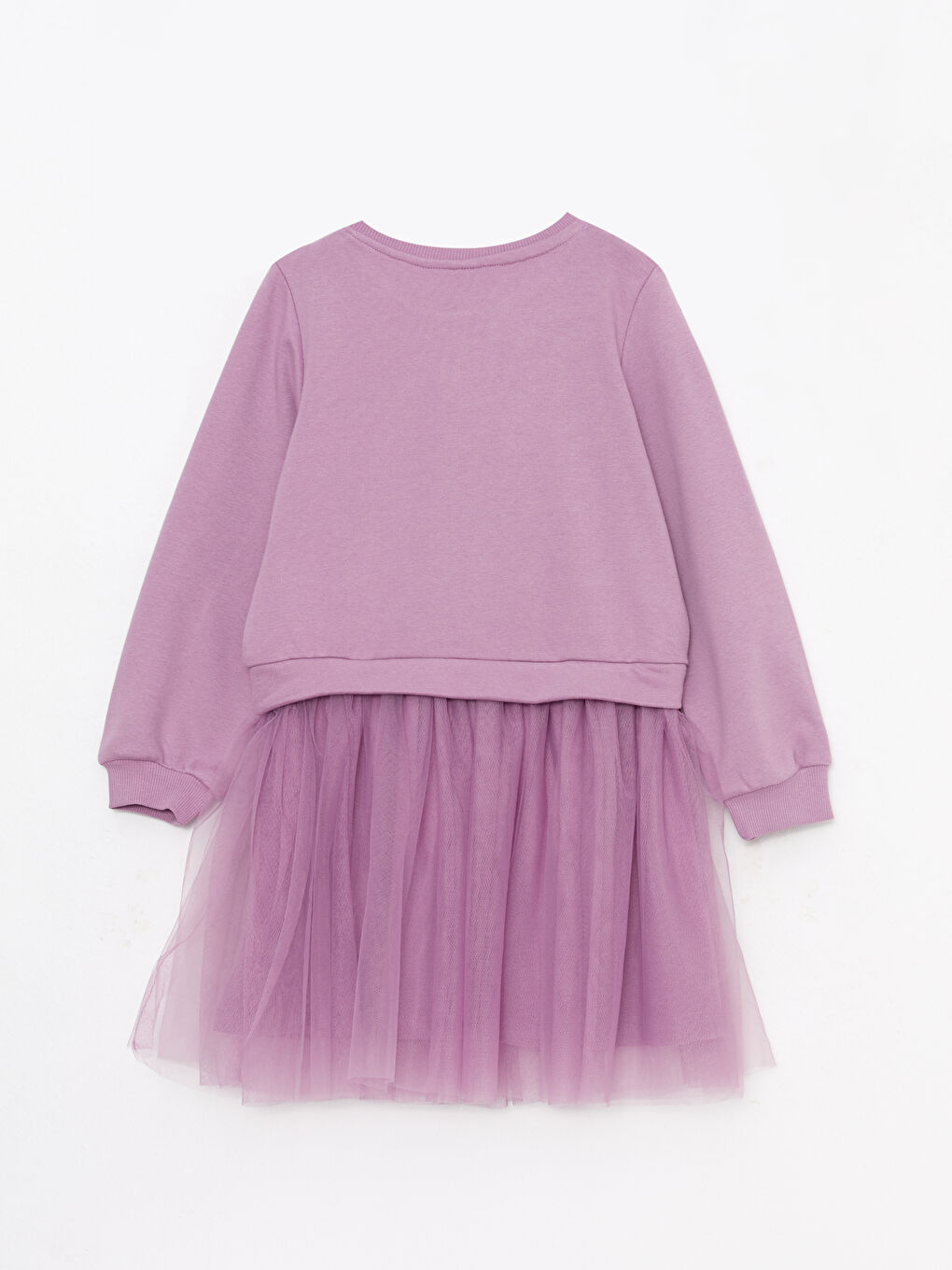 Crew Neck Two Way Sequined Long Sleeve Girls' Dress-3