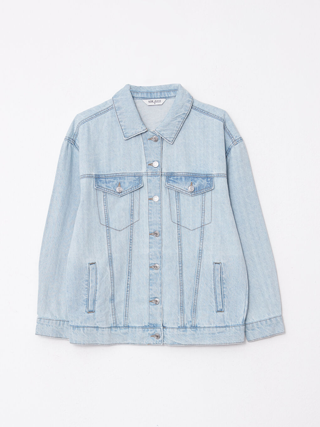 Shirt Neck Regular Long Sleeve Women's Rodeo Jean Jacket-5