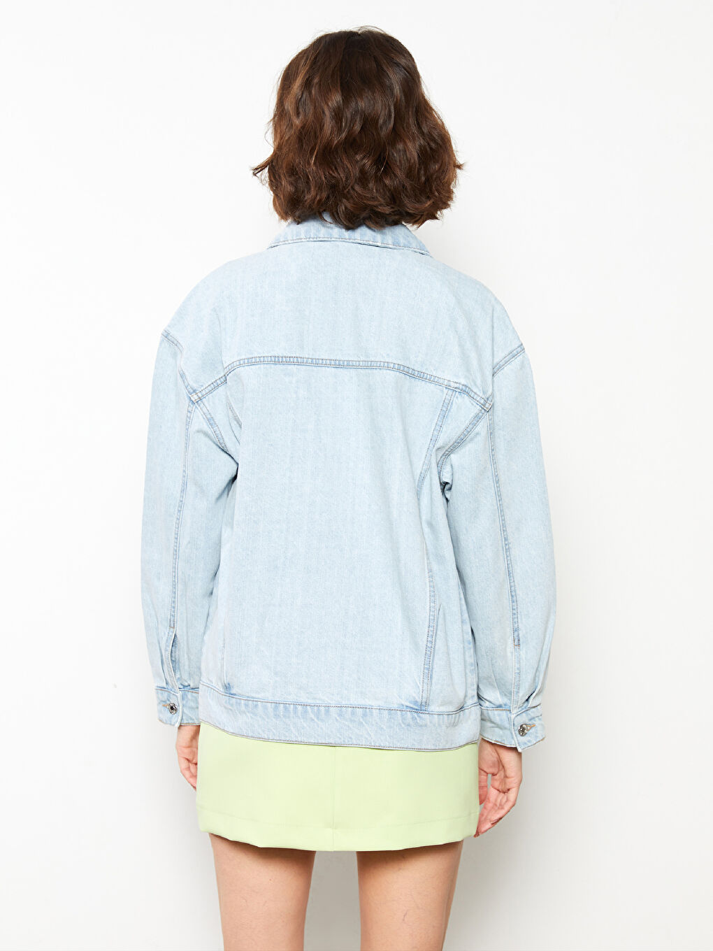 Shirt Neck Regular Long Sleeve Women's Rodeo Jean Jacket-4