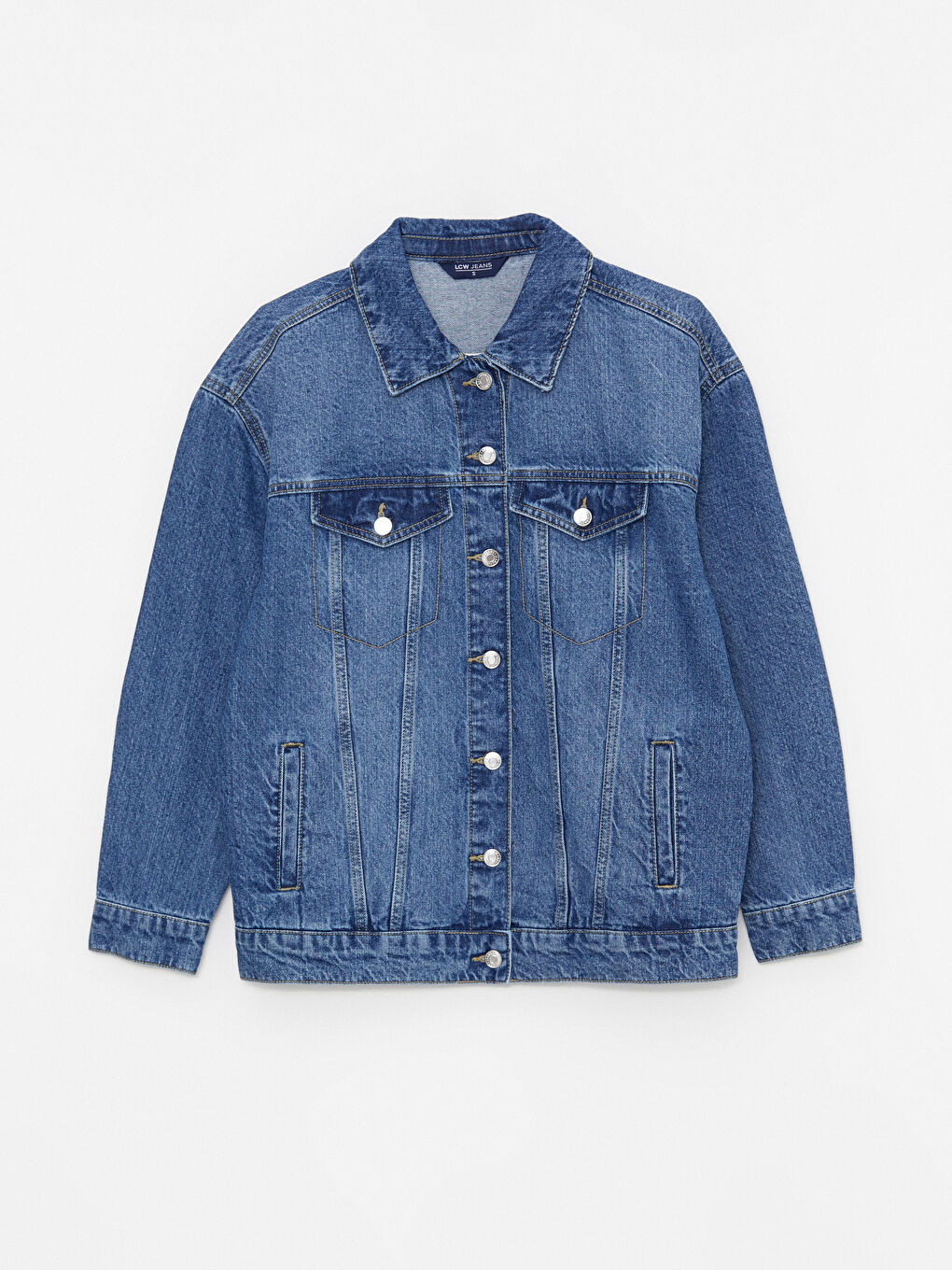 LCW Jeans Jacke mit Kragen für Damen aus Denim -W2AV03Z8-507