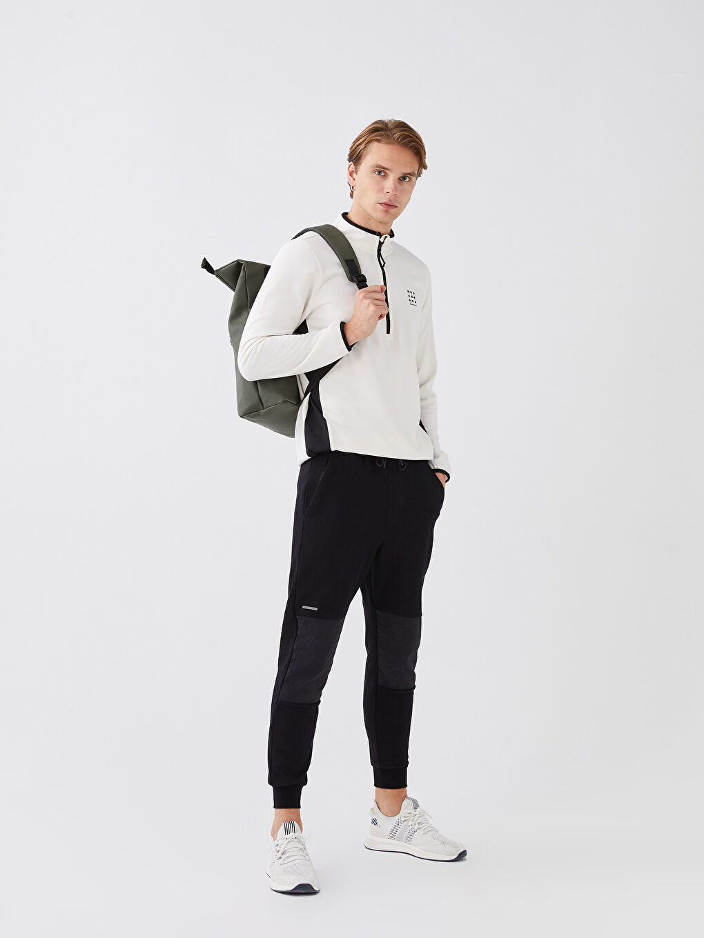 Siyah Standart Kalıp Erkek Spor Jogger Eşofman Altı