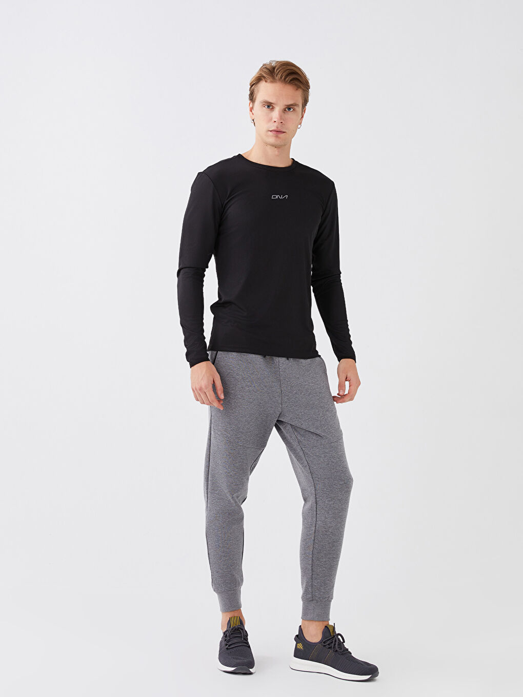 Gri Standart Kalıp Erkek Spor Eşofman Altı-1