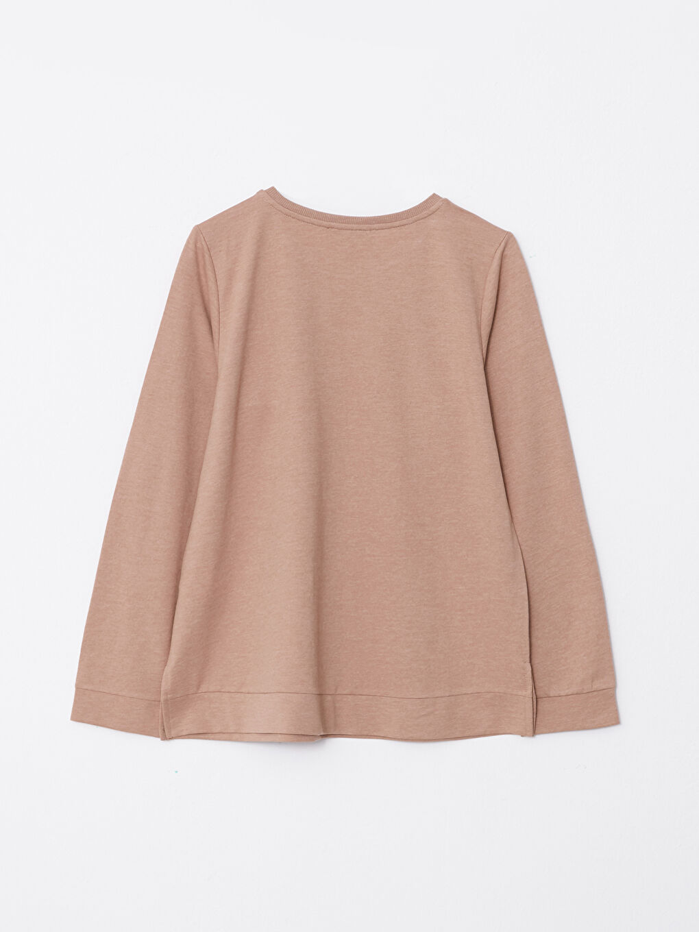 سويت شيرت كم طويل مطبوع بياقة دائرية للسيدات-6