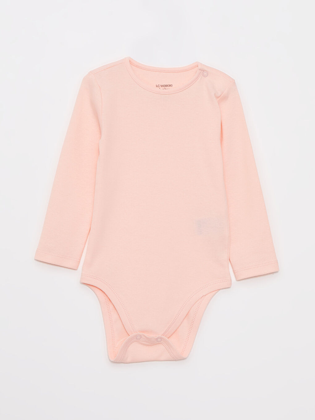 بدلة جسم بناتي رضع ياقة دائرية كم طويل قطن مطبوع مع كباسين في منطقة الحفاض - عبوة من ٣ قطع-5