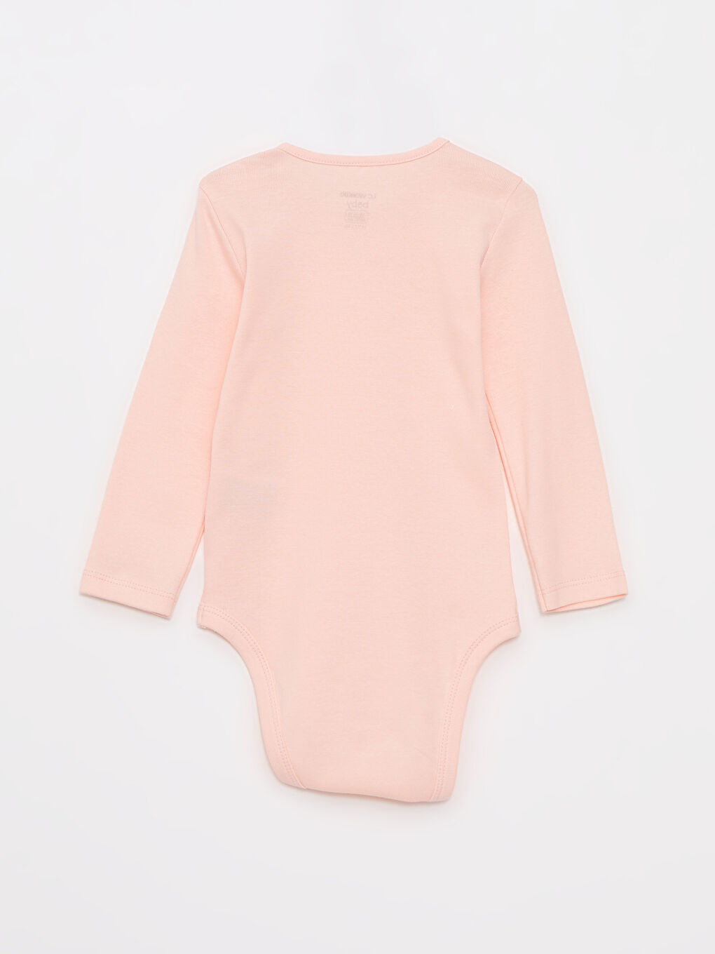 بدلة جسم بناتي رضع ياقة دائرية كم طويل قطن مطبوع مع كباسين في منطقة الحفاض - عبوة من ٣ قطع-6