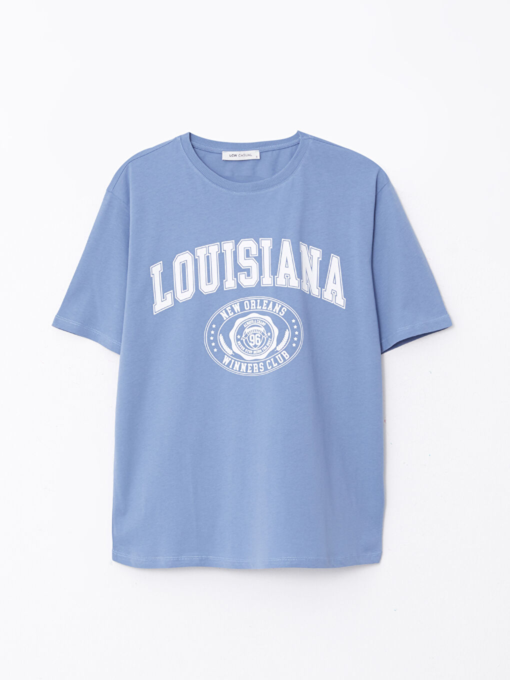 Crew Neck Printed Short Sleeve Cotton Women's T-shirt-5