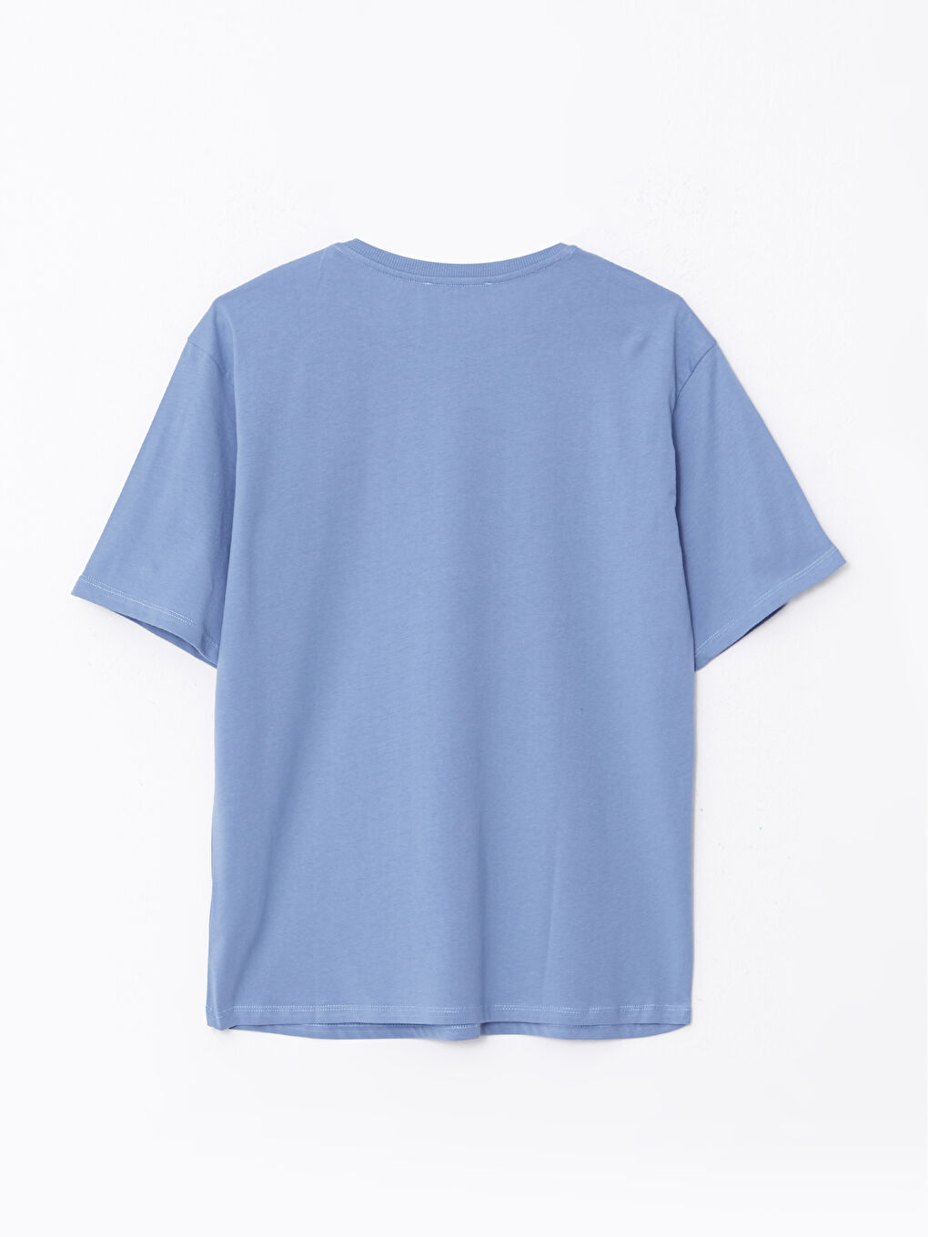 Crew Neck Printed Short Sleeve Cotton Women's T-shirt-6