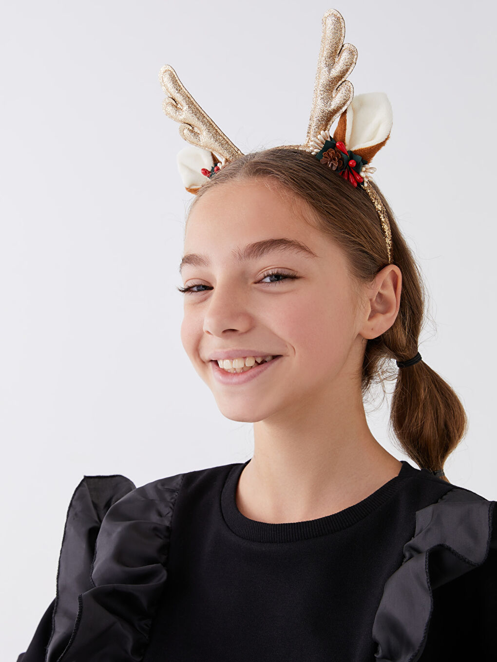 LCW ACCESSORIES Girl's Crown with Horn Appliqué -W2AV74Z4-M0T