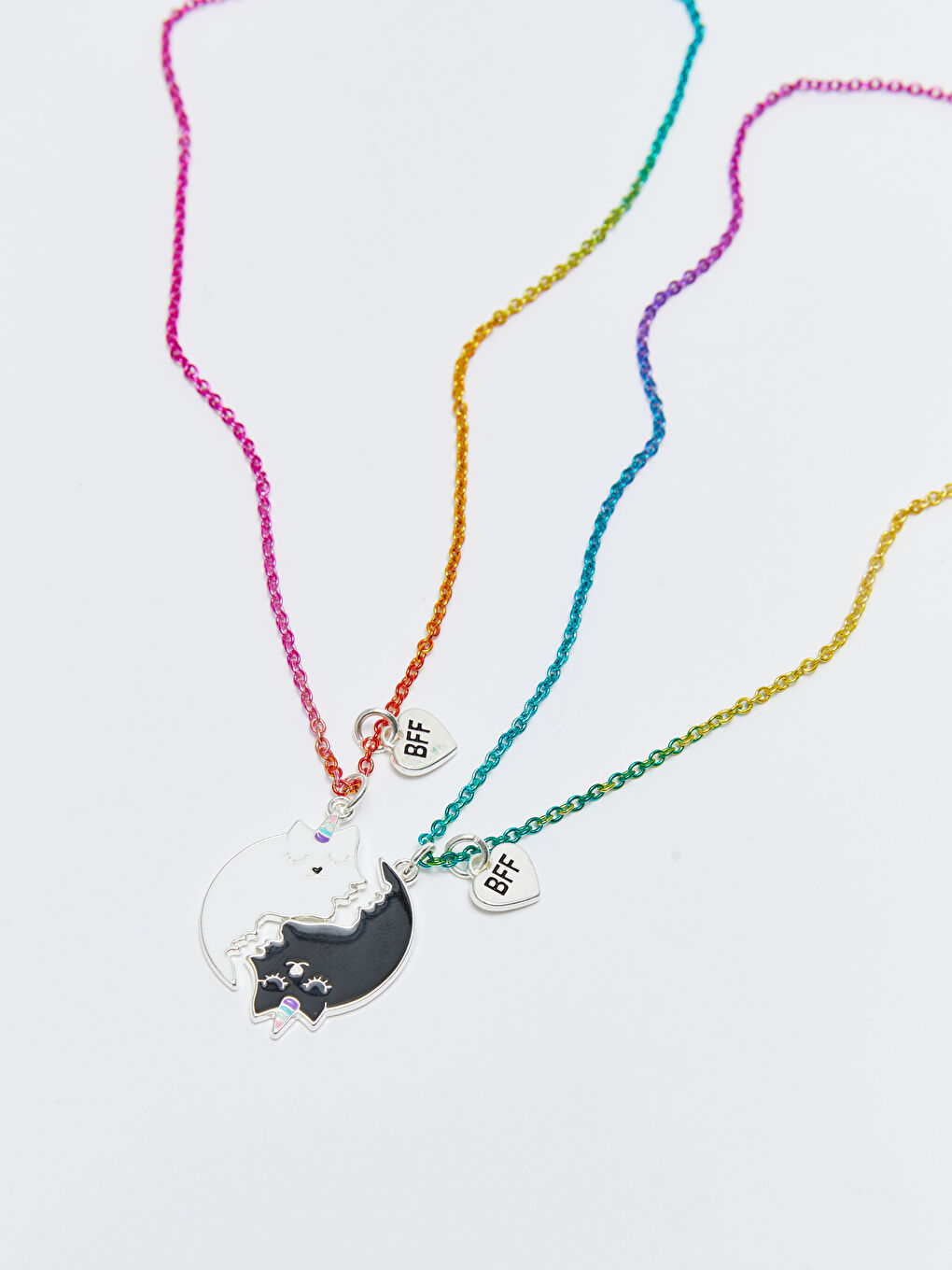 Karışık BFF Kız Çocuk Zincir Kolye-1