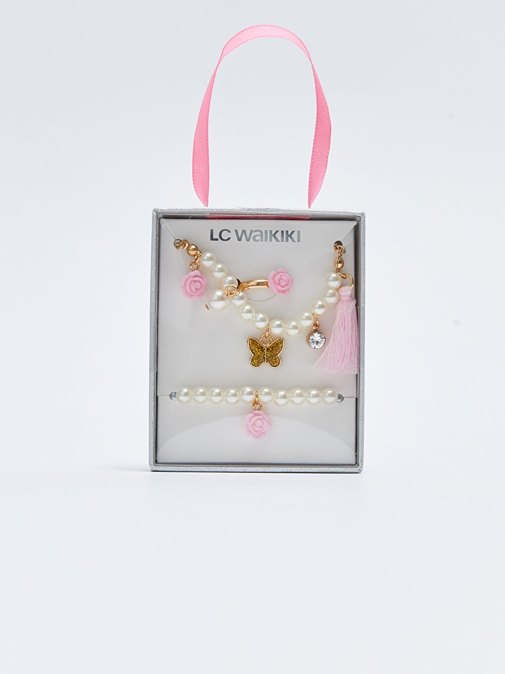 Karışık İnci Boncuklu Kız Çocuk Takı Seti