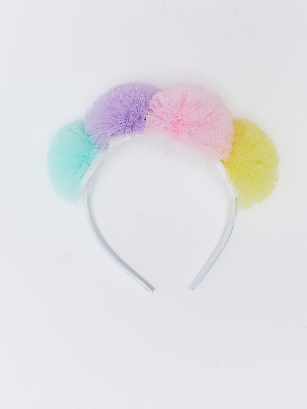 Karışık Tül Ponponlu Kız Çocuk Taç