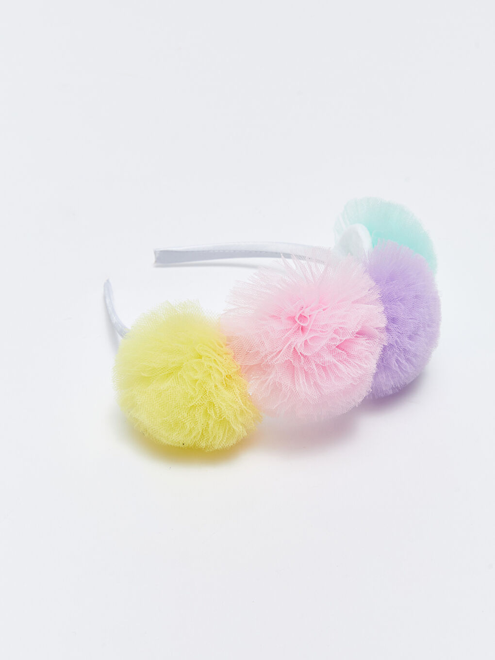 Karışık Tül Ponponlu Kız Çocuk Taç-1