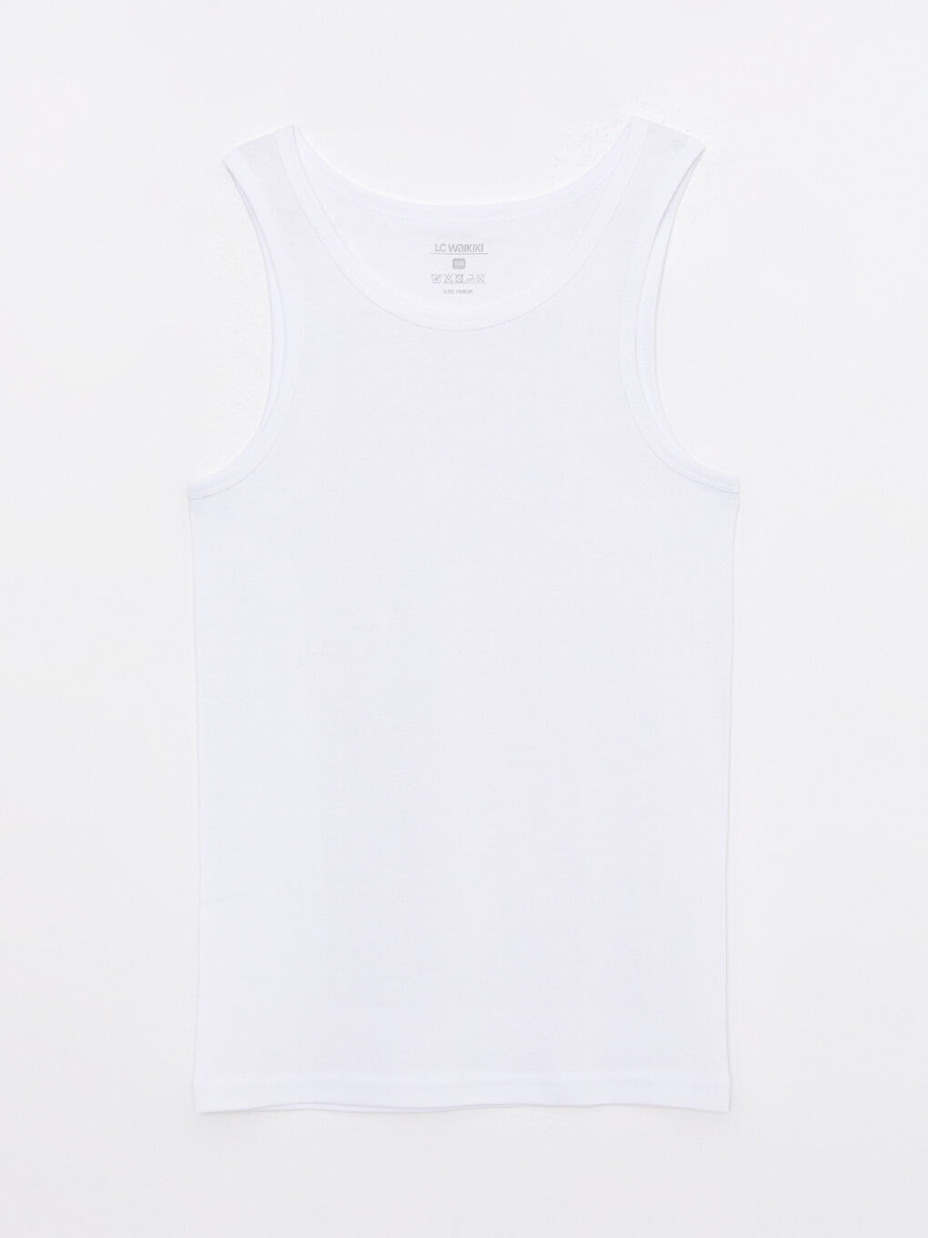 Beyaz Bisiklet Yaka Basic Pamuklu Erkek Atlet 2'li-5