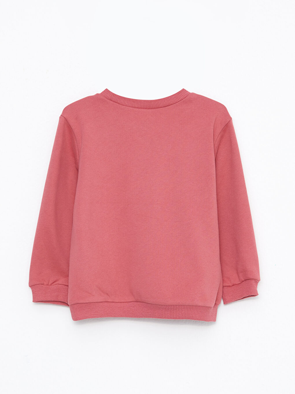 Pembe Bisiklet Yaka Uzun Kollu Baskılı Kız Bebek Sweatshirt-1