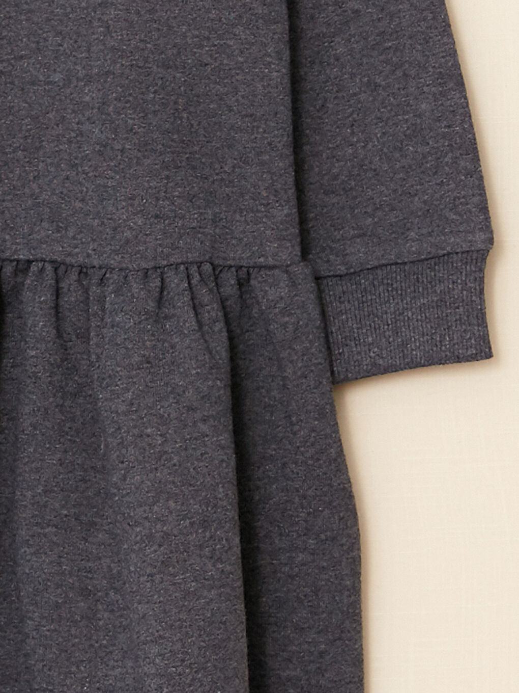 LCW ECO Rundhalsausschnitt Bedrucktes Langarm Kleid für Mädchen -W2AY19Z4-SJ0