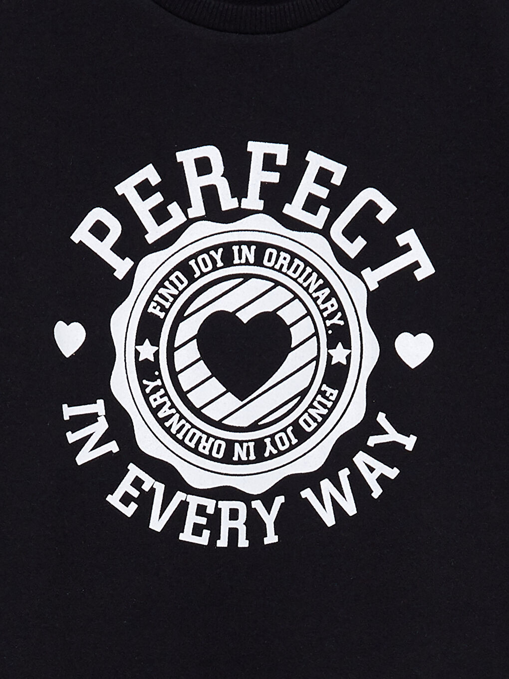 Siyah Bisiklet Yaka Baskılı Uzun Kollu Kız Çocuk Elbise-2