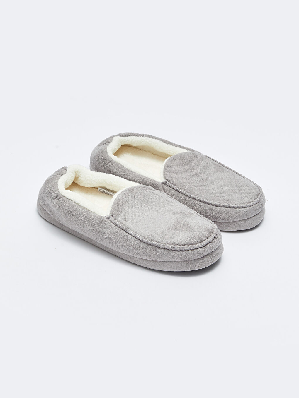 Gri Düz Önü Kapalı Erkek Ev Terliği