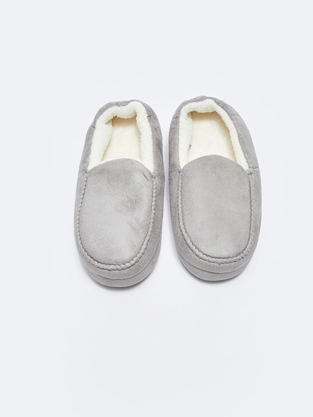 Gri Düz Önü Kapalı Erkek Ev Terliği-2