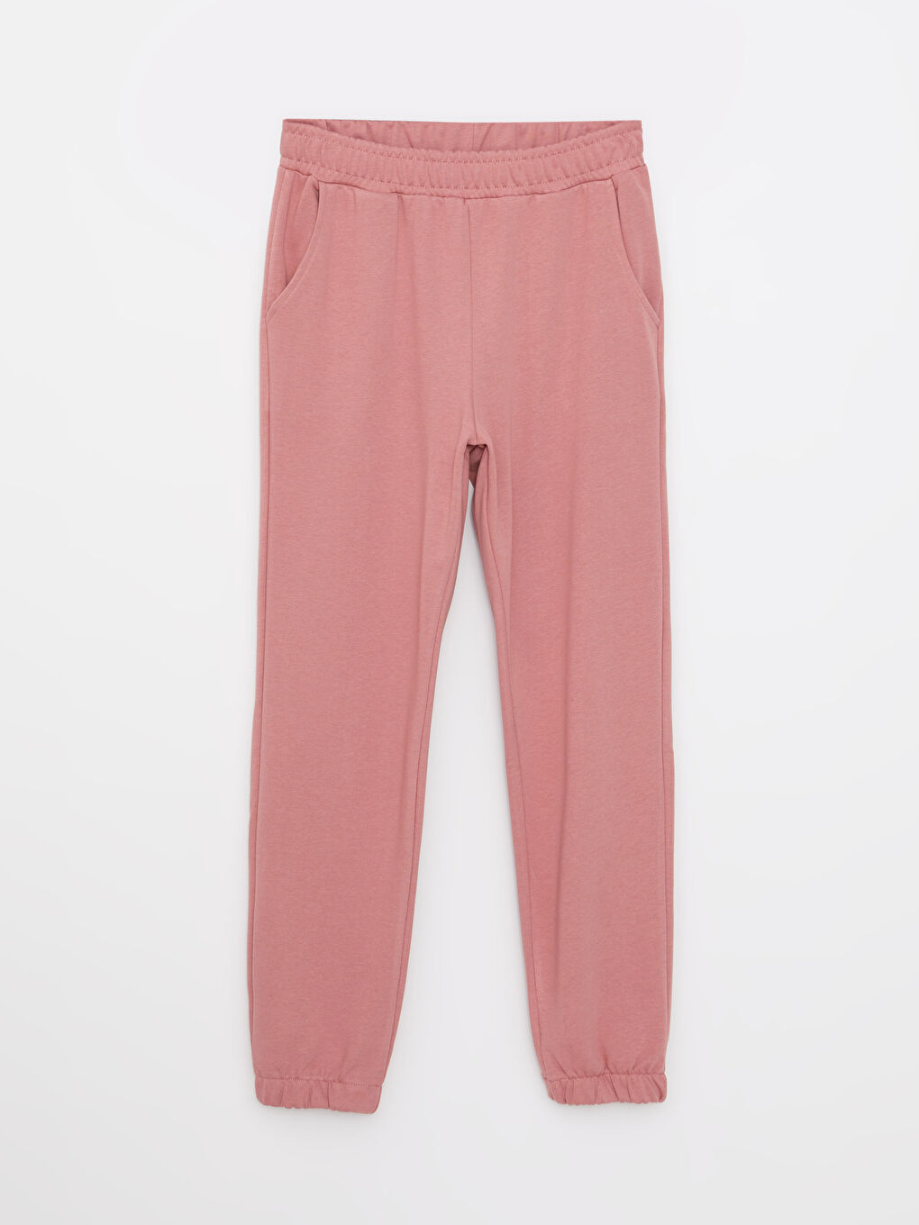 Women's Elasticated Waist Plain Jogger Sweatpants-5